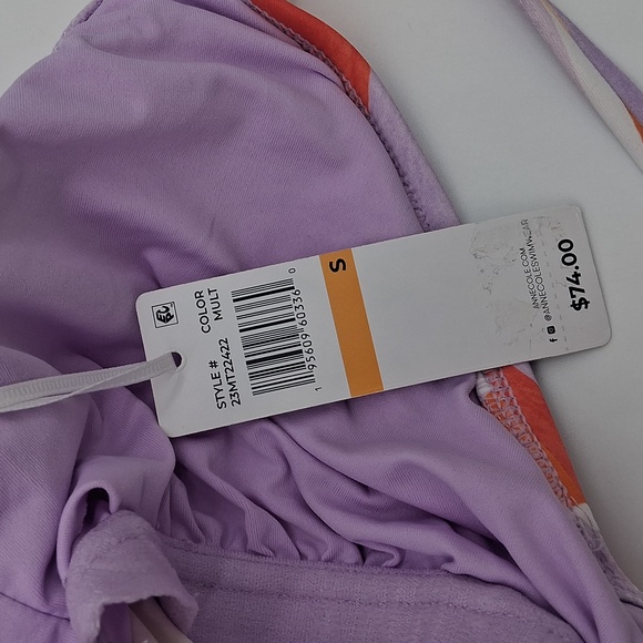 Anne Cole Jungle Fever Easy Triangle Tankini Top Multicolor S - Picture 8 of 8